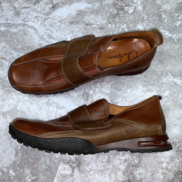 Mens Cole Haan Leather Velcro Slip On 